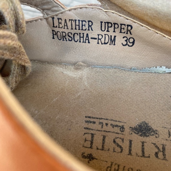 Spring Step L'artiste Porscha Color Block Red/Brown Leather Lace-Up SZ 8.5 - Picture 7 of 9